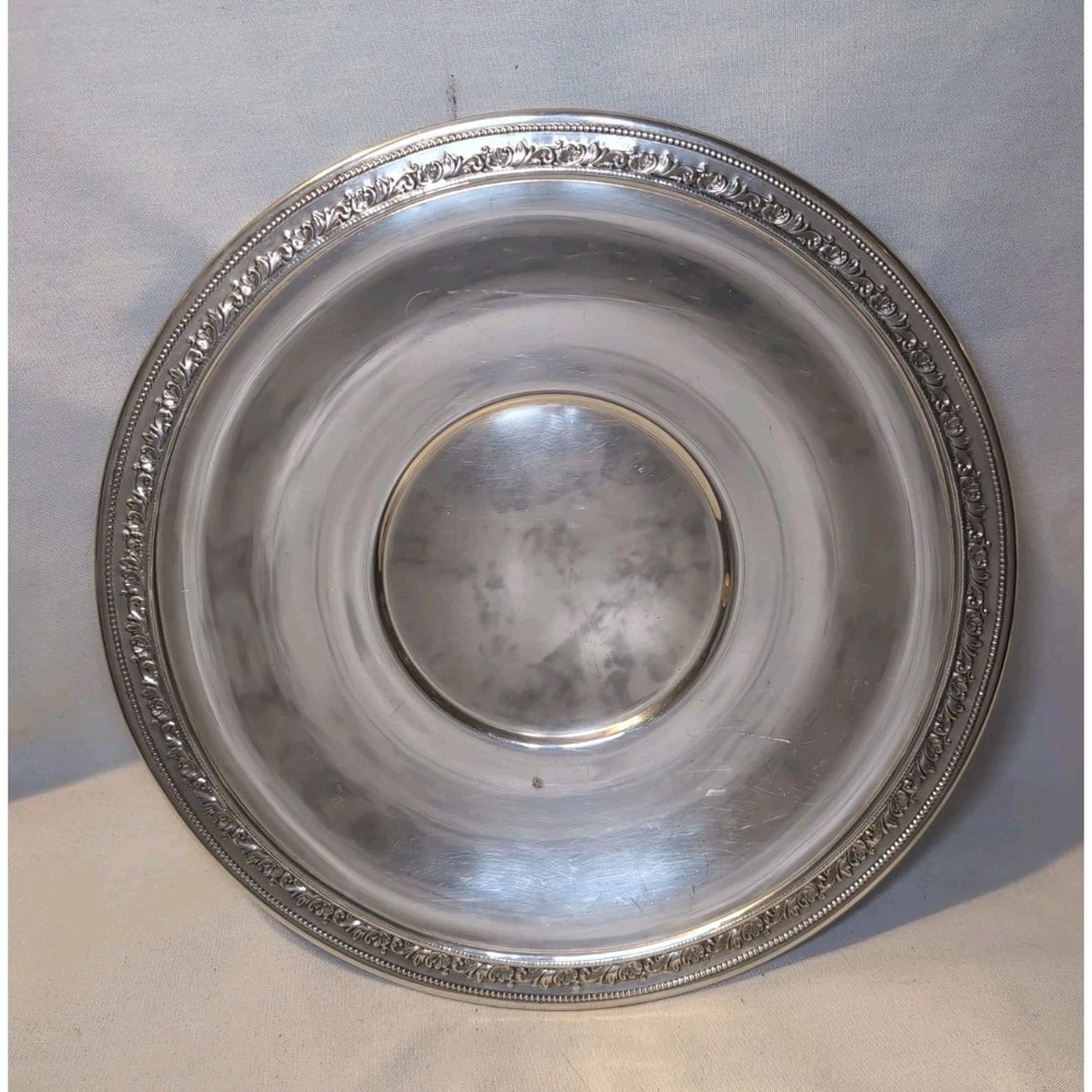 Vintage Wallace Silverplate Serving Tray Made In USA 10.5"